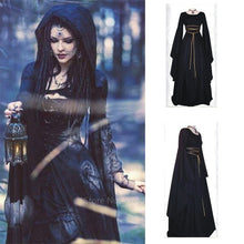 Load image into Gallery viewer, Medieval Witch Dress for Women Halloween Party or Cosplay Middle Ages Vampire Bride Costumes