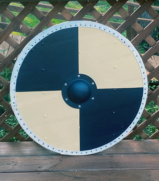 Hjalmar 30" Round Viking Shield, Handmade and Hand Painted