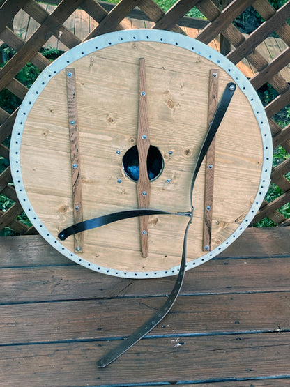 Hjalmar 30" Round Viking Shield, Handmade and Hand Painted