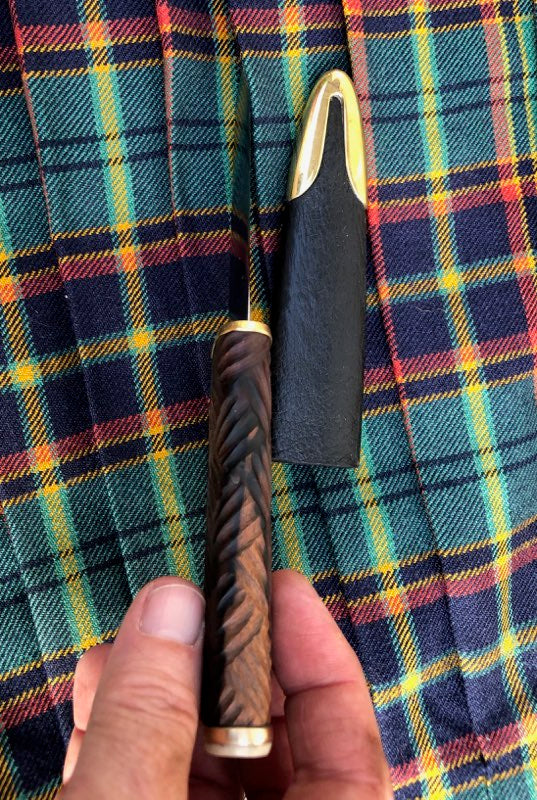 Scottish Dress Sgian Dubh, Hand Forged Highland Skean Dubh