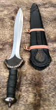 Load image into Gallery viewer, Hand Forged Celtic Leaf Blade War Sword, Full Tang by Kingdom of Arms