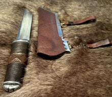 Load image into Gallery viewer, Hjalmar Viking Seax Knife Handmade by Kingdom of Arms