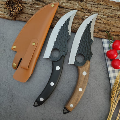 Meat Cleaver and Butcher Knife Stainless Steel Hand Forged Boning Knife Chopping Slicing Kitchen Knives Cookware Camping Knives