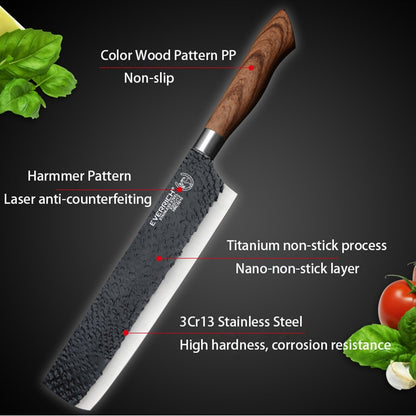 Kitchen Knife Set Forged Kitchen Knife, Scissors, Ceramic Peeler, Chef Slicer and Nakiri Paring Knife Gift Case