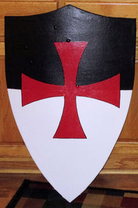 Templar Curved Heater Medieval Shield 22"x34" Functional