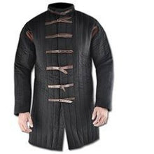 Load image into Gallery viewer, Adult Men Medieval Larp Viking Costume Leopold Gambeson Jacket Battle Hero Padded Winter Coat Pirate Cosplay