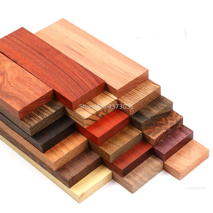 16 kinds blanks wood For DIY Knife handle Patch material DIY Wooden handicraft material 120x40x10mm