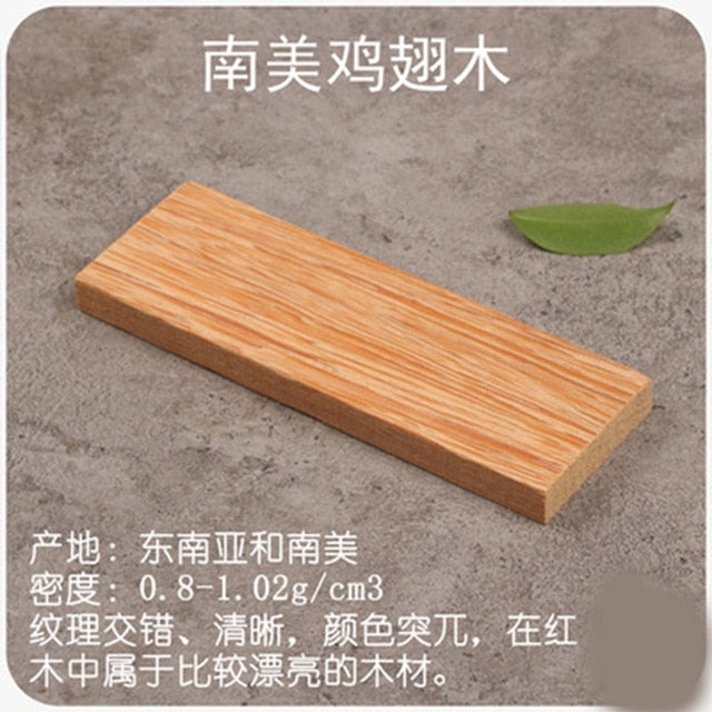 16 kinds blanks wood For DIY Knife handle Patch material DIY Wooden handicraft material 120x40x10mm