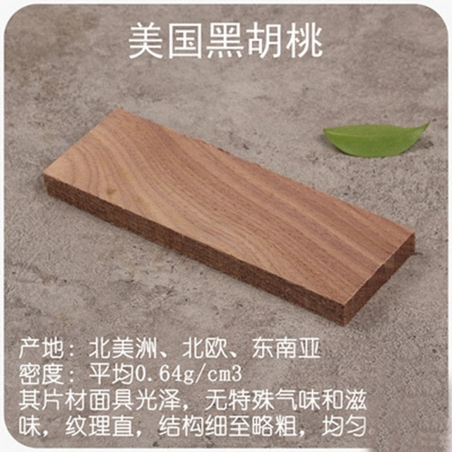 16 kinds blanks wood For DIY Knife handle Patch material DIY Wooden handicraft material 120x40x10mm