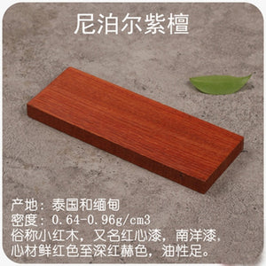 16 kinds blanks wood For DIY Knife handle Patch material DIY Wooden handicraft material 120x40x10mm