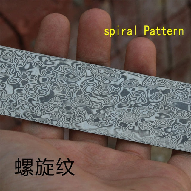 1 piece Varied DIY knife Making Damascus steel Rose Sandwich Pattern steel Knife blade blank Heat Treatment