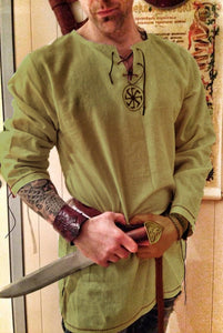 Medieval Shirt Robe Viking Men Dress Knight Renaissance Cotton Tunic Long Sleeve Shirt Tops Costume