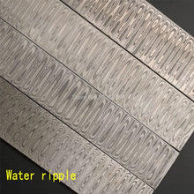 Load image into Gallery viewer, 5 kinds Damascus steel DIY knife Making Material Rose Sandwich Pattern steel Knife blade blank has been Heat Treatment
