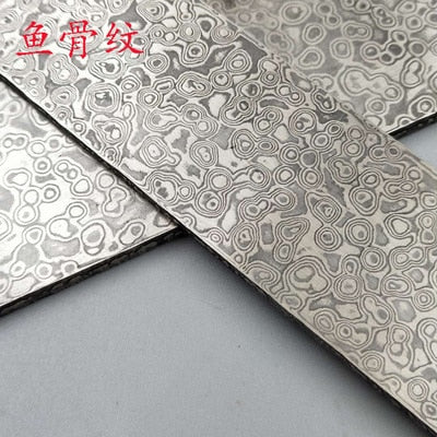 5 kinds Damascus steel DIY knife Making Material Rose Sandwich Pattern steel Knife blade blank has been Heat Treatment