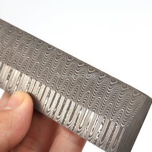 1 Piece DIY Knife Making Damascus Steel Ladder Sandwich Pattern Steel Knife Blade Blank Has Been Heat Treatment 200*30*3mm