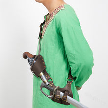 Load image into Gallery viewer, Medieval Sword Belt Waist Sheath Scabbard Frog Holder Adult Men Larp Knight Battle Weapon Costume Rapier Ring Belt Strap Holster