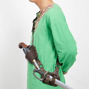 Medieval Sword Belt Waist Sheath Scabbard Frog Holder Adult Men Larp Knight Battle Weapon Costume Rapier Ring Belt Strap Holster