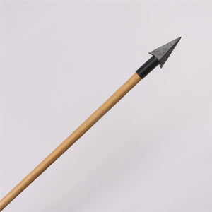 Wooden arrows, steel forked tail broad heads, set of 6 arrows