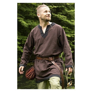 Men Viking Medieval Tunic Celtic Warrior Knight Top Saxon Blouse