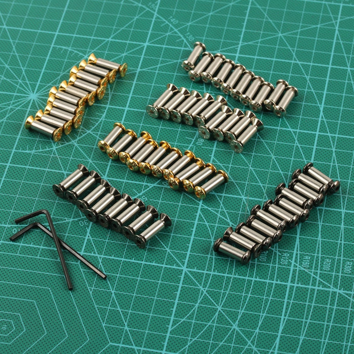 10 Pieces M4 Nut Flat Hex Head screws For DIY Knife handle Making