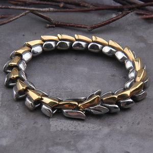 Viking Ouroboros vintage bracelet for men, stainless steel fashion Jewelry