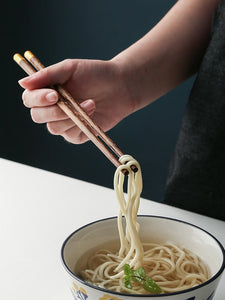 Solid Wood Chopsticks 10 Pair, Eco-Friendly, Handmade No Paint No Wax Home Use Natural Tableware