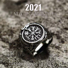 Load image into Gallery viewer, Viking Compass Runic Men&#39;s Ring Vintage Nordic Totem Odin Men Ring 3D Upgraded Fashion Jewelry