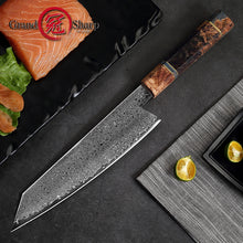 Load image into Gallery viewer, 8.2 Inch Damascus Kitchen Knife Handmade Chef Knife VG10 Japanese Damascus Steel Kiritsuke Kitchen Knife Gift Box Grandsharp