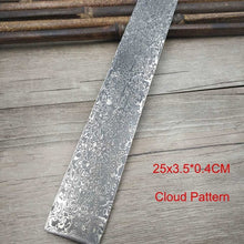Load image into Gallery viewer, VG10 Rose Sandwich Pattern Damascus Steel Raw Material DIY Blade Blank Knife Customizable Steel Strip