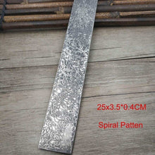 Load image into Gallery viewer, VG10 Rose Sandwich Pattern Damascus Steel Raw Material DIY Blade Blank Knife Customizable Steel Strip